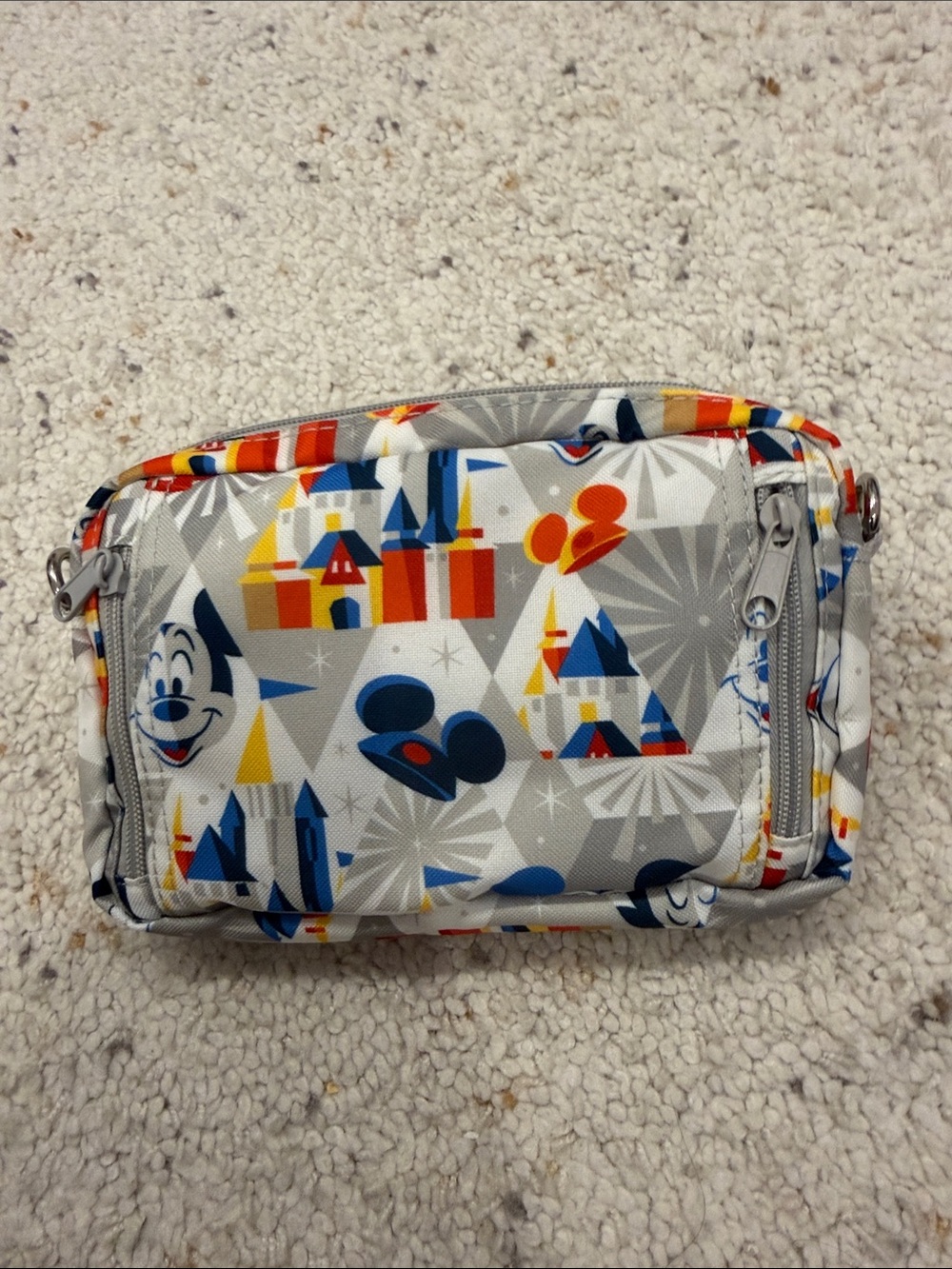 Disney Gray Multi Mickey Castle Crossbody Pouch - Picture 6 of 7
